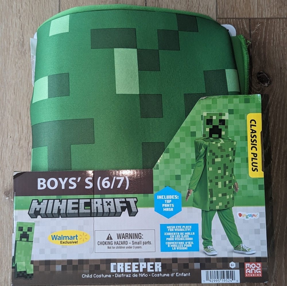Creeper Minecraft costume Boys S 6/7